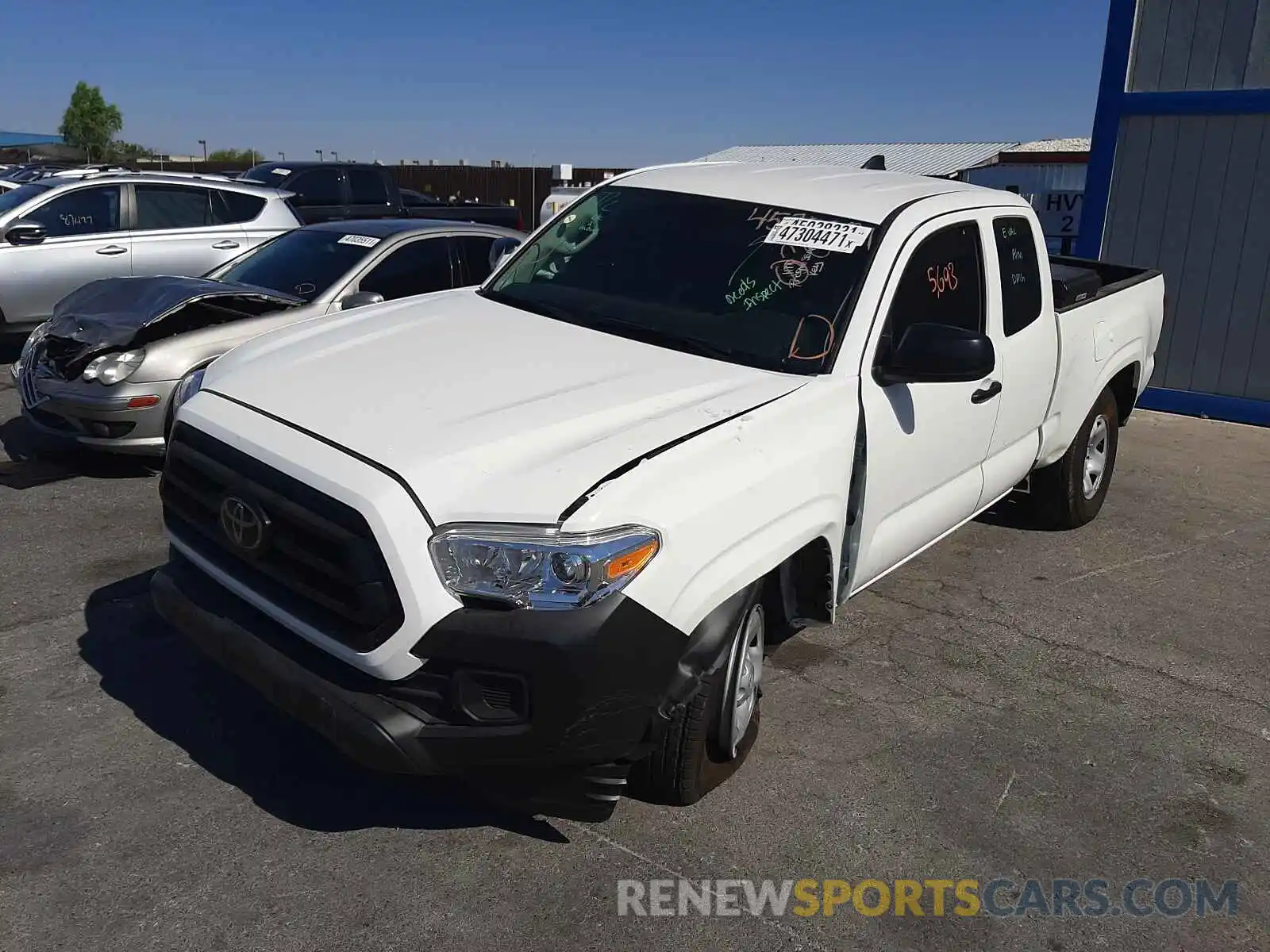 2 Photograph of a damaged car 3TYRX5GN0MT011024 TOYOTA TACOMA 2021