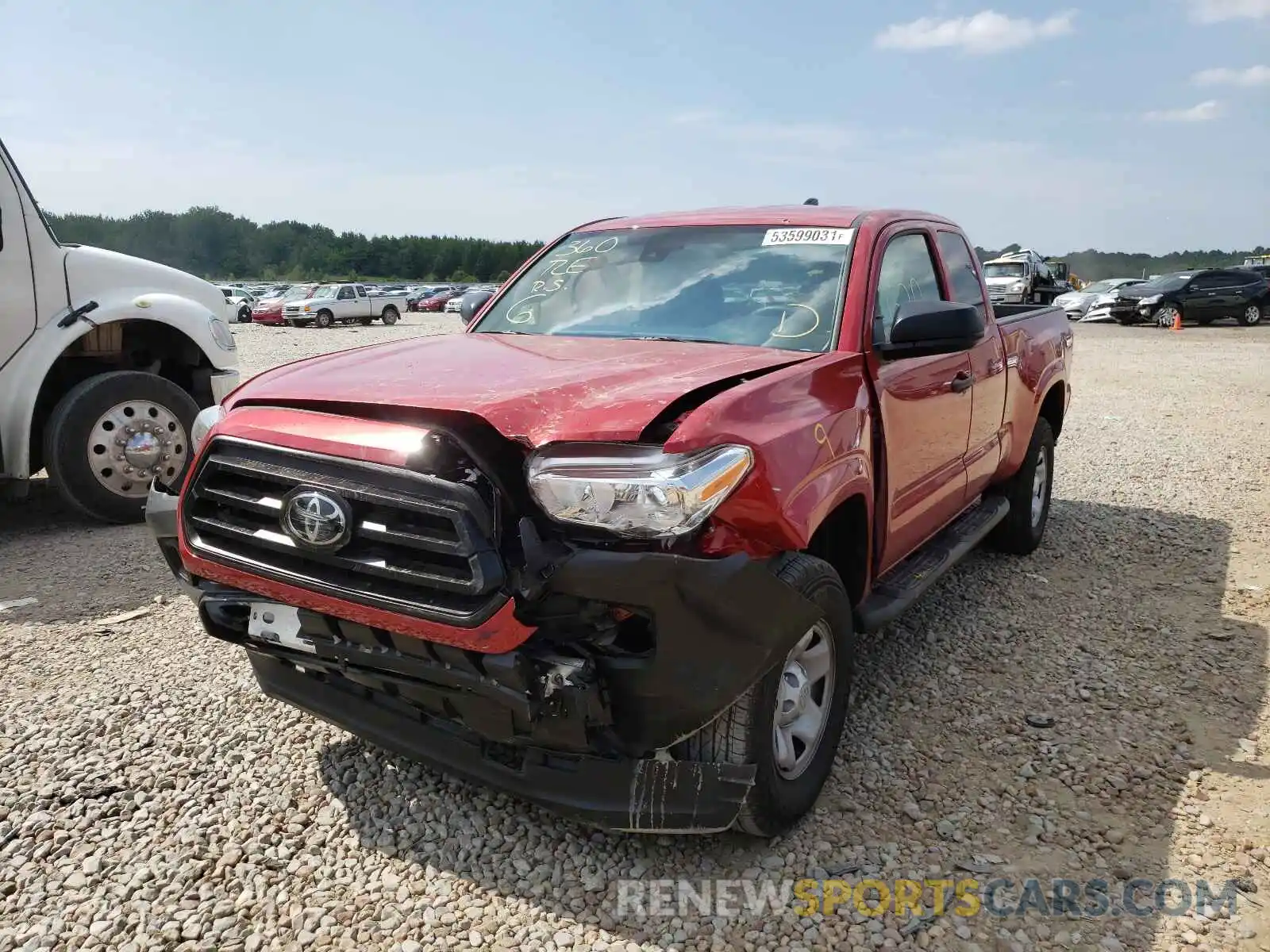 2 Photograph of a damaged car 3TYRX5GN4MT015786 TOYOTA TACOMA 2021