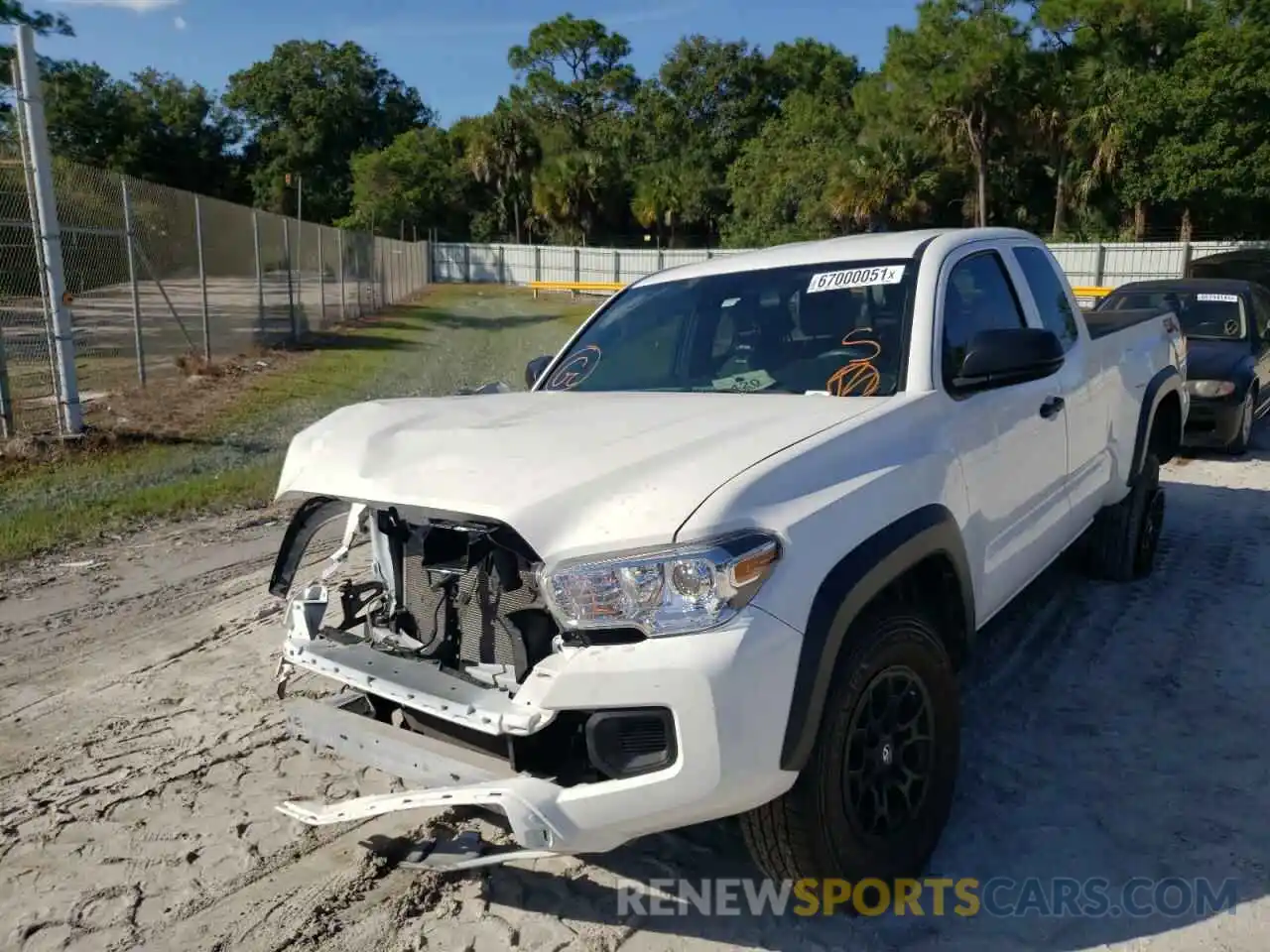 2 Photograph of a damaged car 3TYRX5GN5MT008247 TOYOTA TACOMA 2021