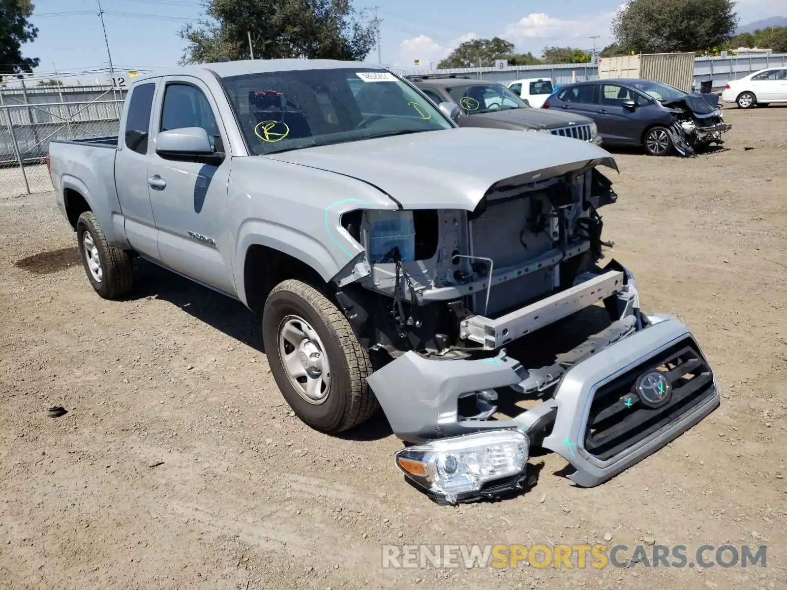 1 Photograph of a damaged car 3TYRX5GN8MT009926 TOYOTA TACOMA 2021