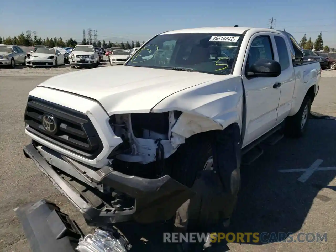 2 Photograph of a damaged car 3TYRX5GNXMT006400 TOYOTA TACOMA 2021