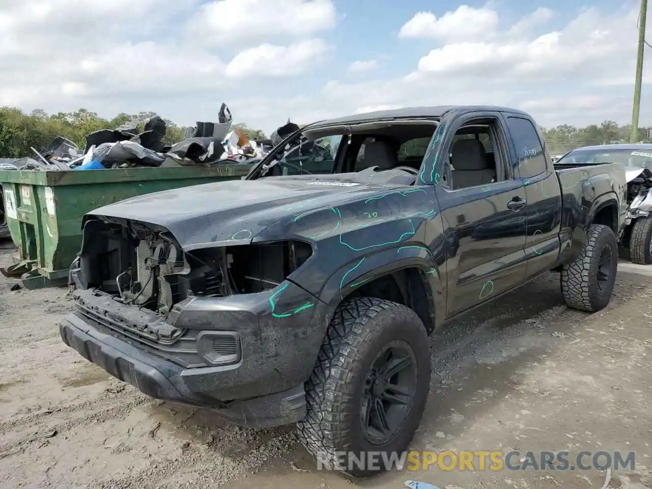 2 Photograph of a damaged car 3TYRZ5CN1MT011260 TOYOTA TACOMA 2021