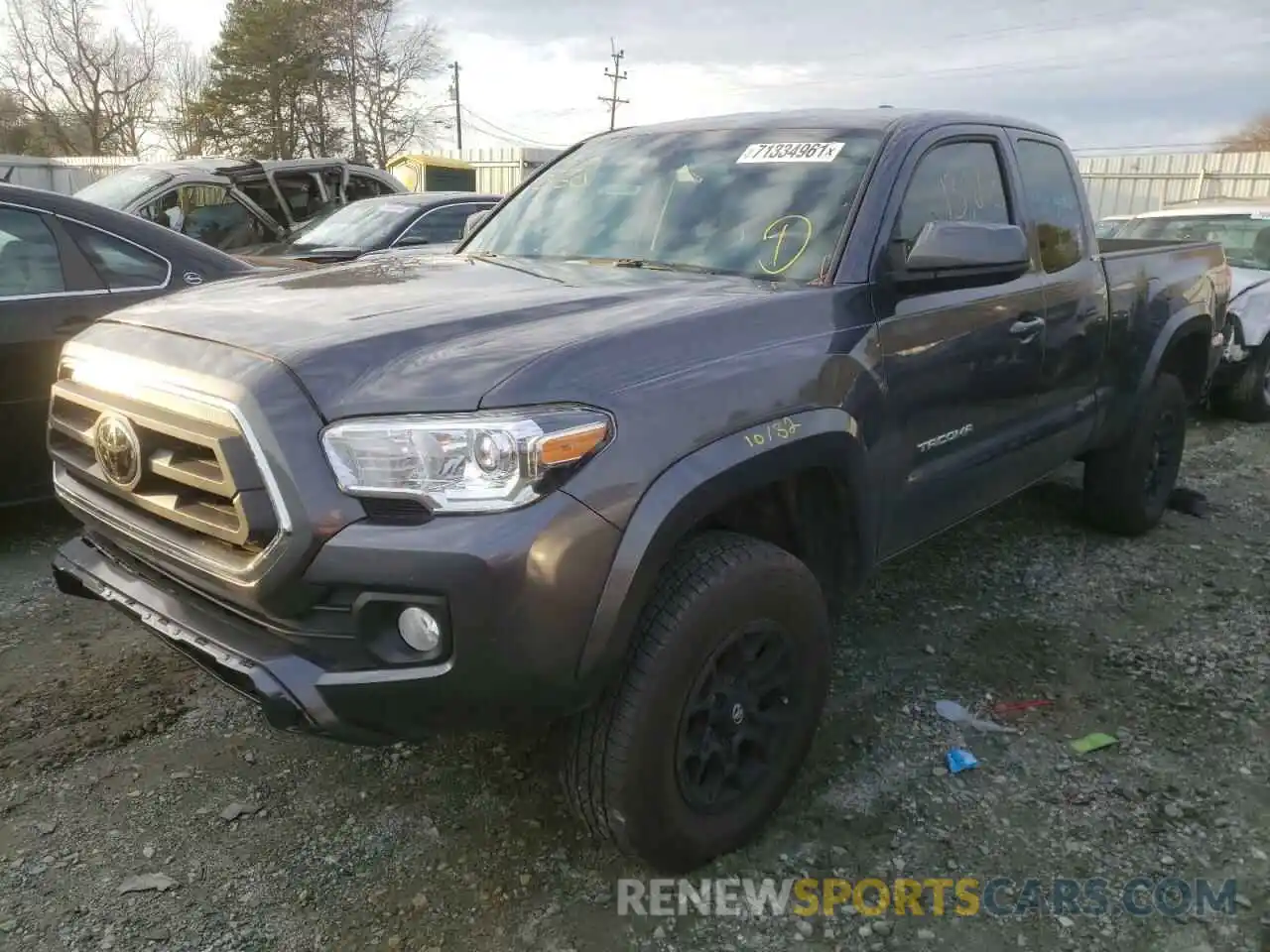 2 Photograph of a damaged car 3TYRZ5CN3MT007436 TOYOTA TACOMA 2021