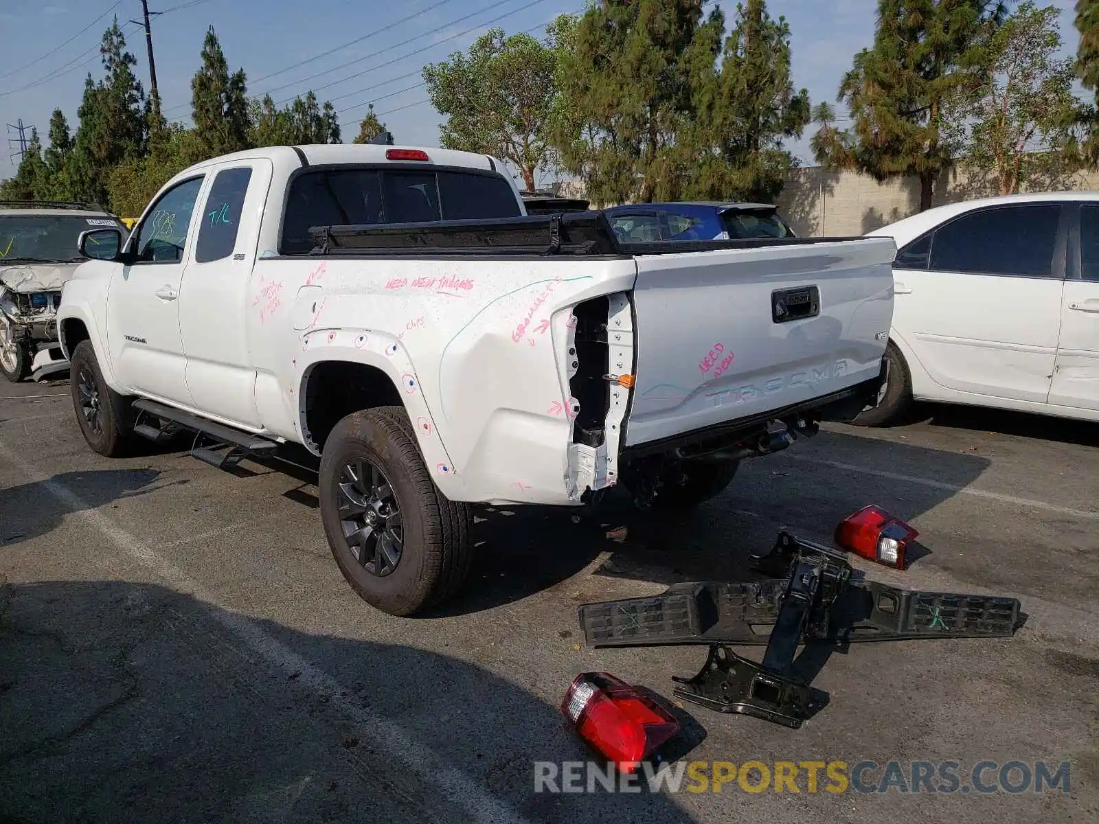 3 Photograph of a damaged car 3TYRZ5CN7MT006452 TOYOTA TACOMA 2021