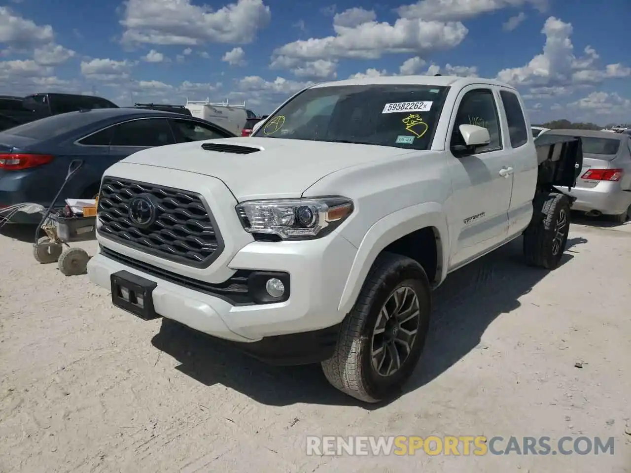 2 Photograph of a damaged car 3TYRZ5CN7MT008895 TOYOTA TACOMA 2021