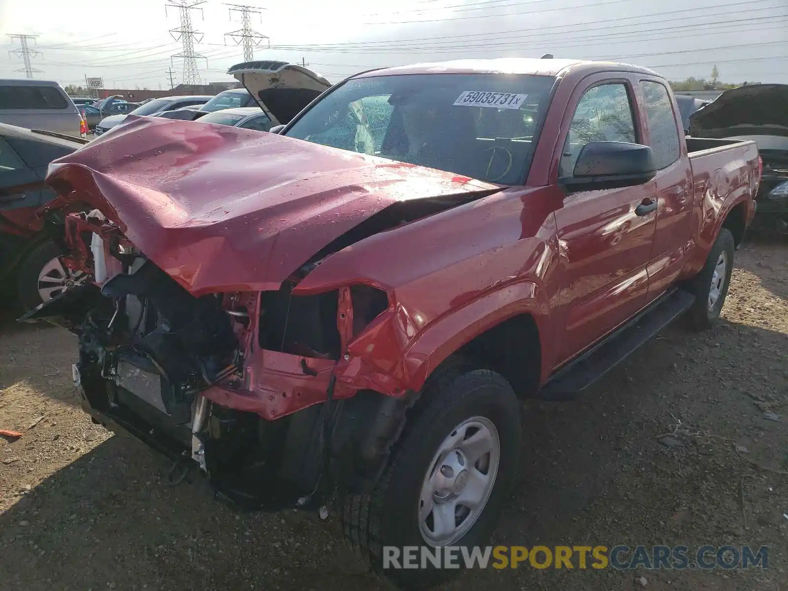 2 Photograph of a damaged car 3TYSX5ENXMT006627 TOYOTA TACOMA 2021