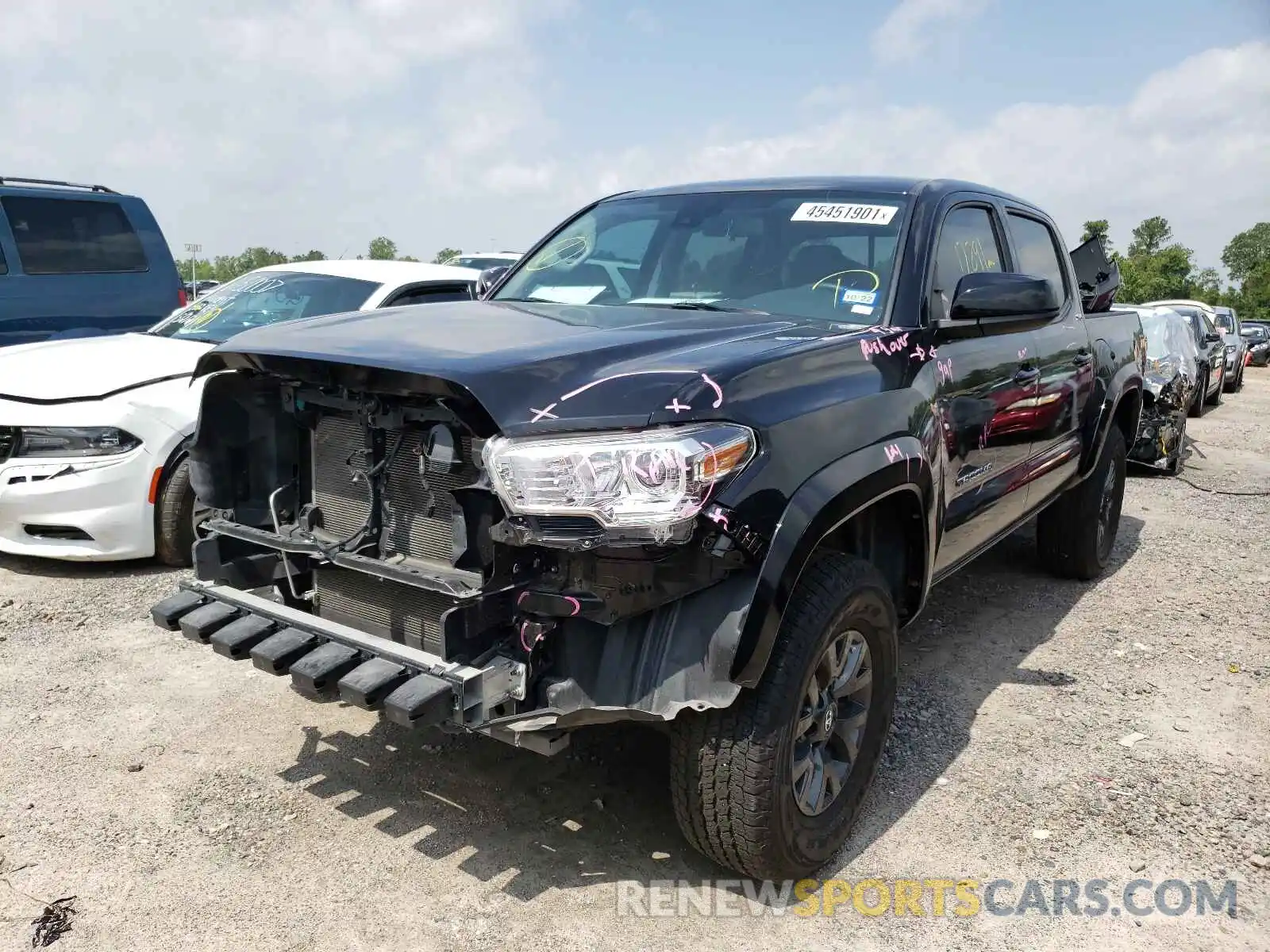 2 Photograph of a damaged car 5TFAX5GN0MX190250 TOYOTA TACOMA 2021