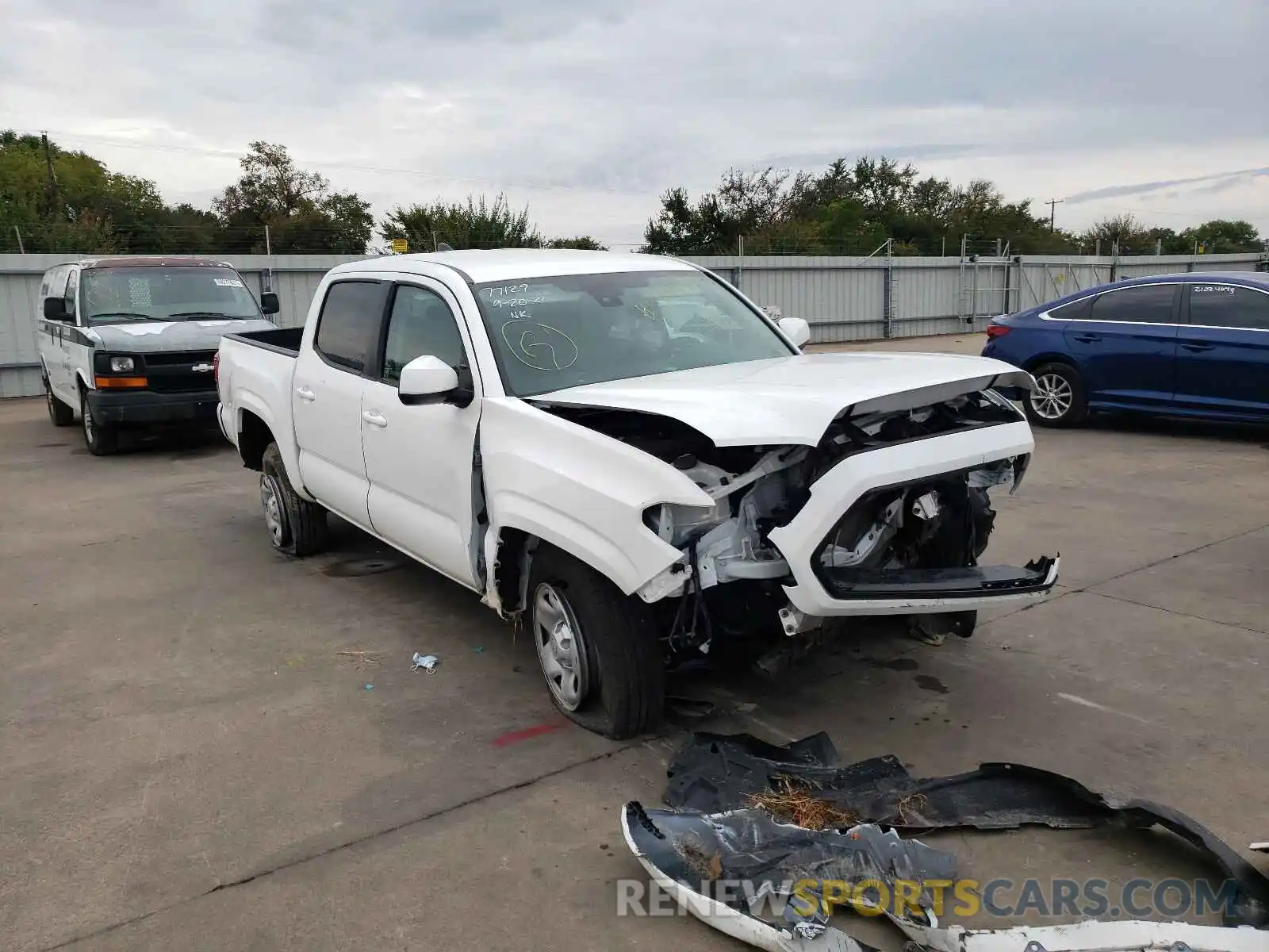 1 Photograph of a damaged car 5TFAX5GN3MX193742 TOYOTA TACOMA 2021