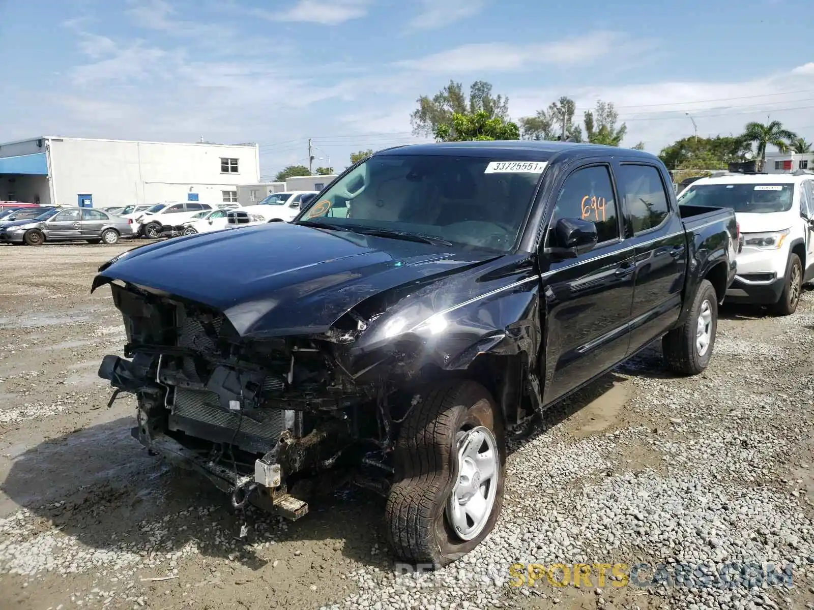 2 Photograph of a damaged car 5TFAX5GN4MX190607 TOYOTA TACOMA 2021