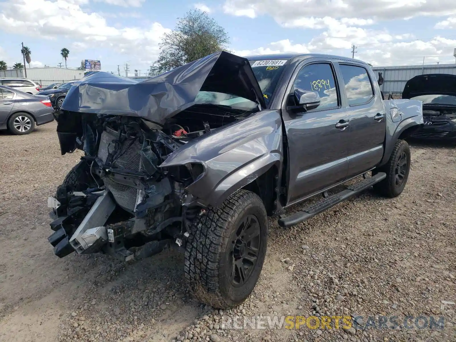 2 Photograph of a damaged car 5TFAX5GN7MX194280 TOYOTA TACOMA 2021