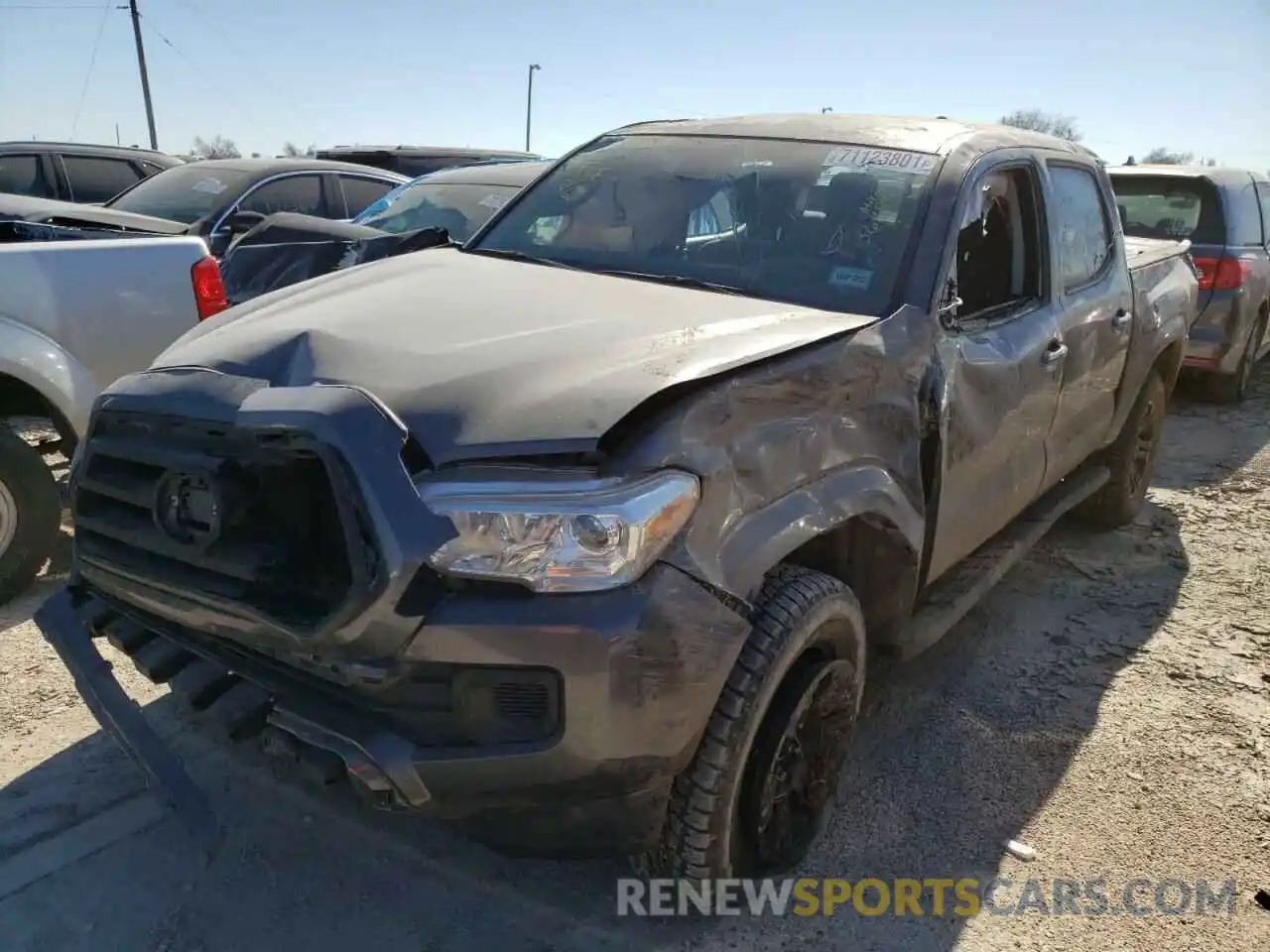 2 Photograph of a damaged car 5TFAX5GN8MX189296 TOYOTA TACOMA 2021