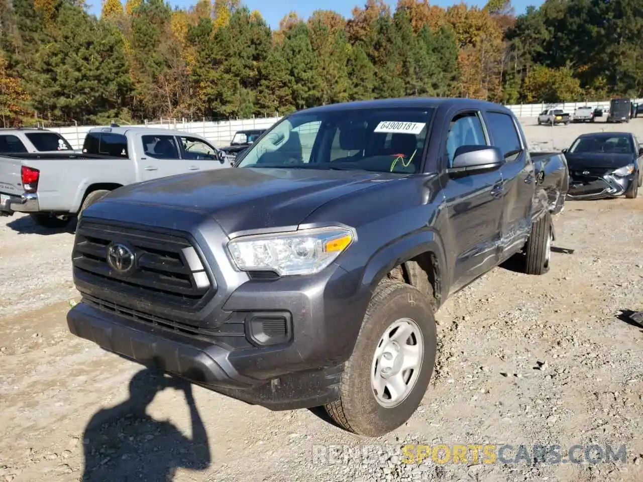 2 Photograph of a damaged car 5TFAX5GN8MX192568 TOYOTA TACOMA 2021