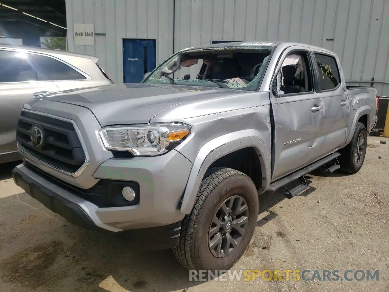 2 Photograph of a damaged car 5TFAZ5CN0MX103026 TOYOTA TACOMA 2021