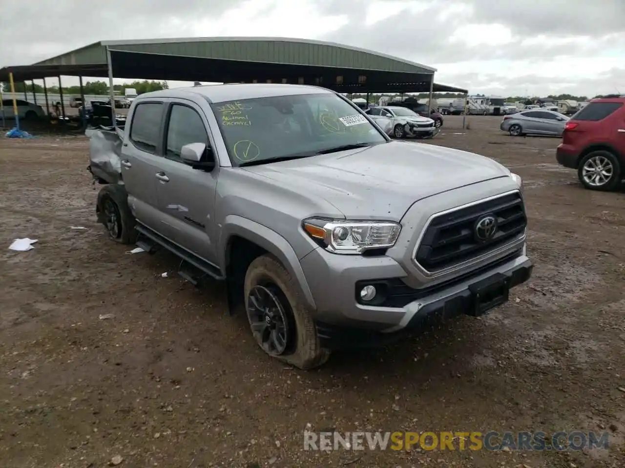 1 Photograph of a damaged car 5TFAZ5CN0MX105701 TOYOTA TACOMA 2021