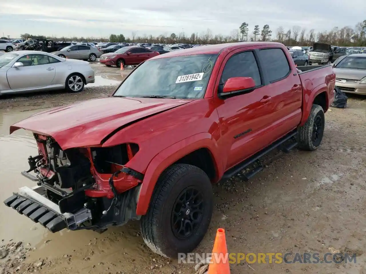 2 Photograph of a damaged car 5TFAZ5CN0MX113975 TOYOTA TACOMA 2021