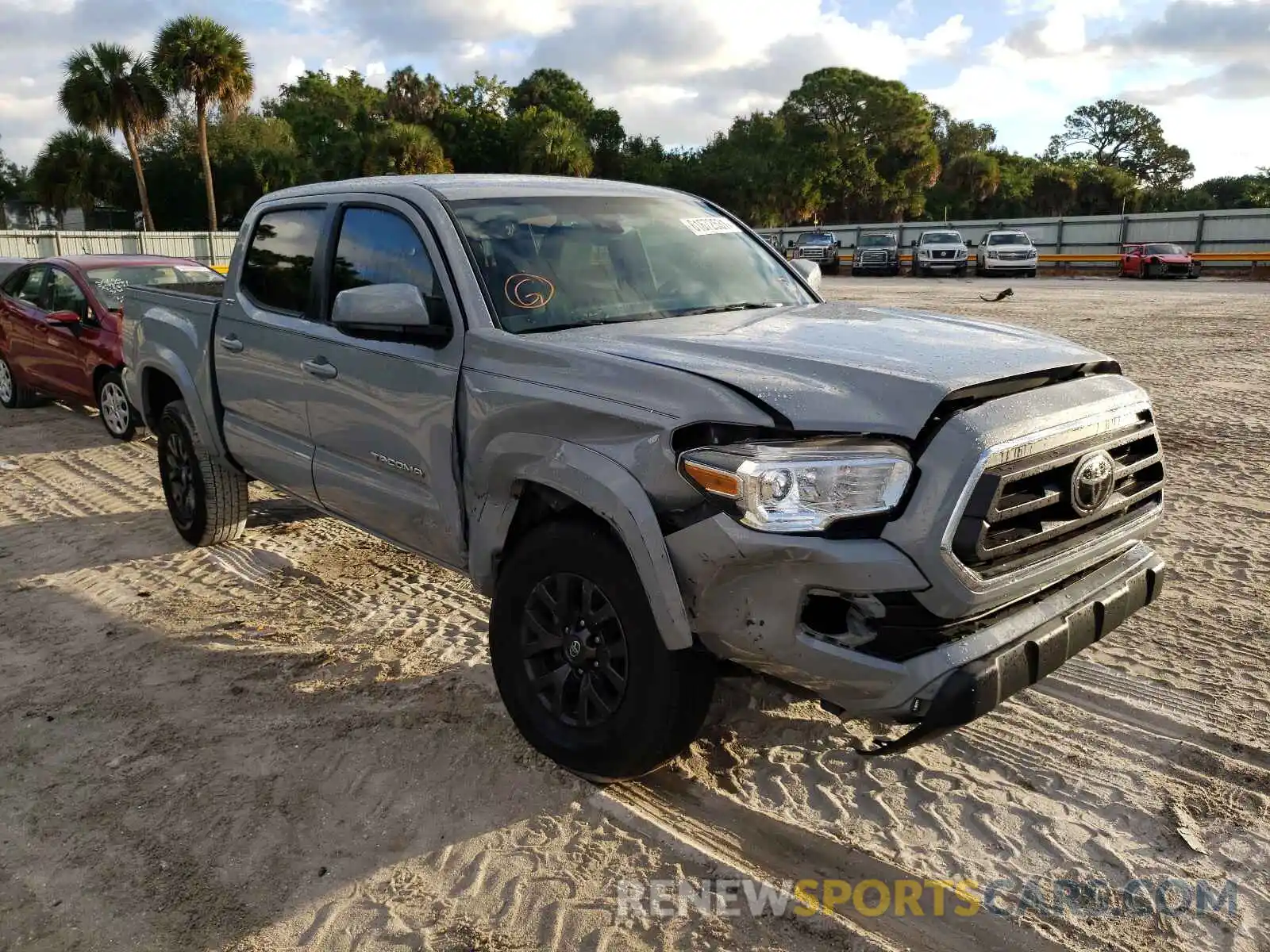 1 Photograph of a damaged car 5TFAZ5CN1MX096622 TOYOTA TACOMA 2021