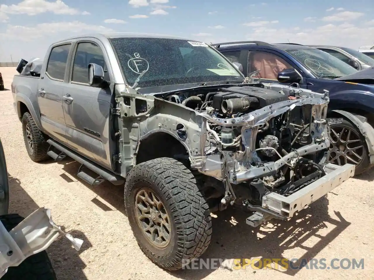 1 Photograph of a damaged car 5TFAZ5CN2MX098640 TOYOTA TACOMA 2021