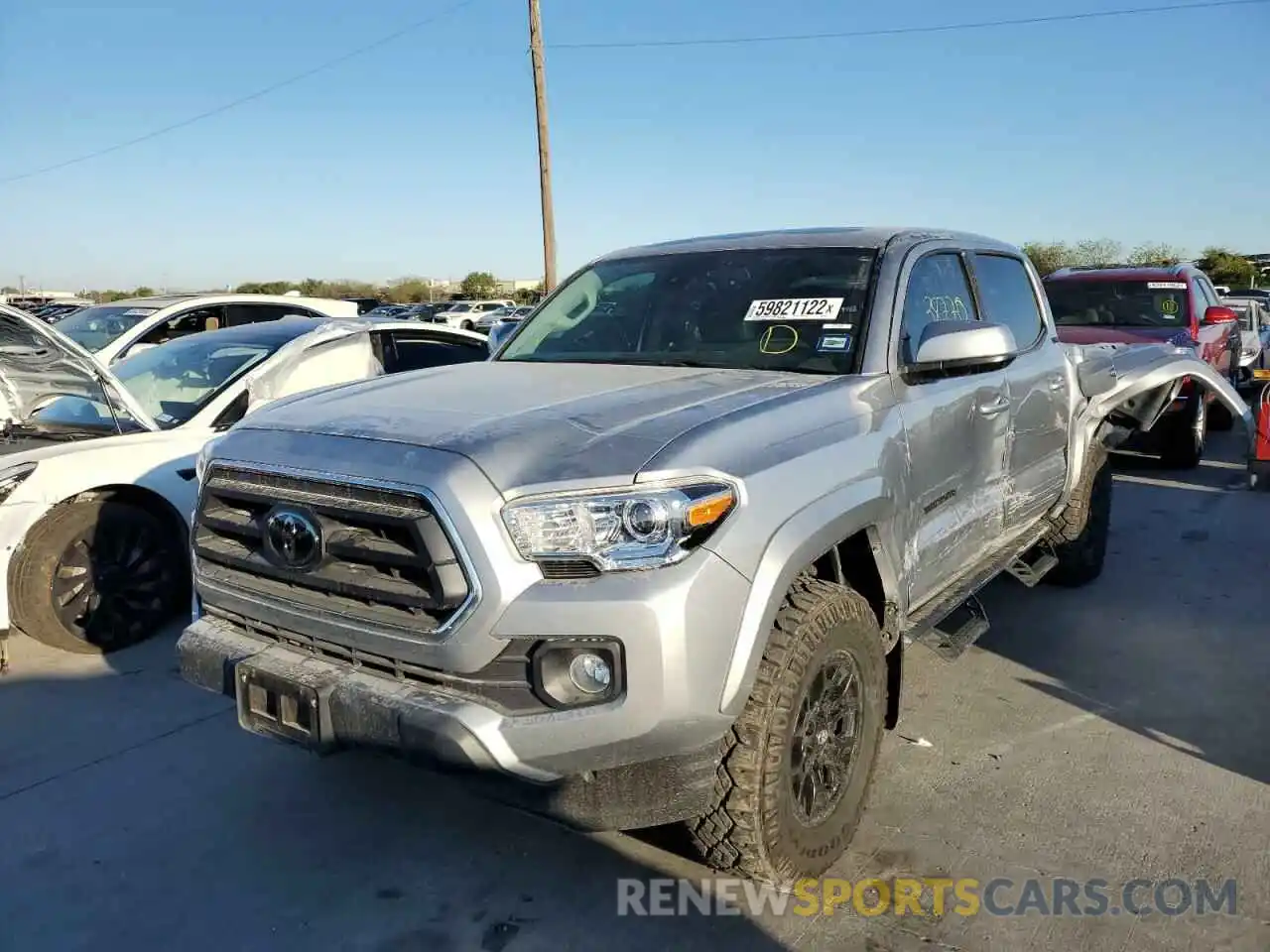 2 Photograph of a damaged car 5TFAZ5CN2MX105621 TOYOTA TACOMA 2021