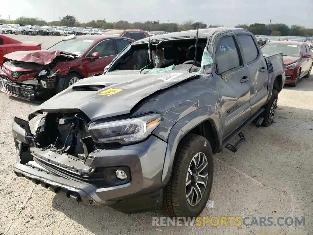 2 Photograph of a damaged car 5TFAZ5CN2MX107529 TOYOTA TACOMA 2021