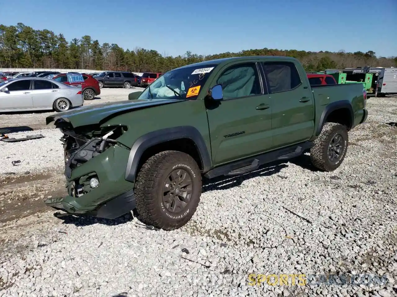 1 Photograph of a damaged car 5TFAZ5CN2MX114898 TOYOTA TACOMA 2021