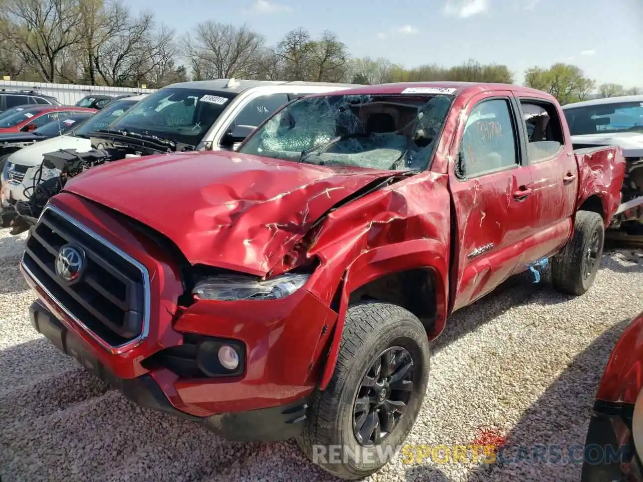 2 Photograph of a damaged car 5TFAZ5CN4MX098431 TOYOTA TACOMA 2021