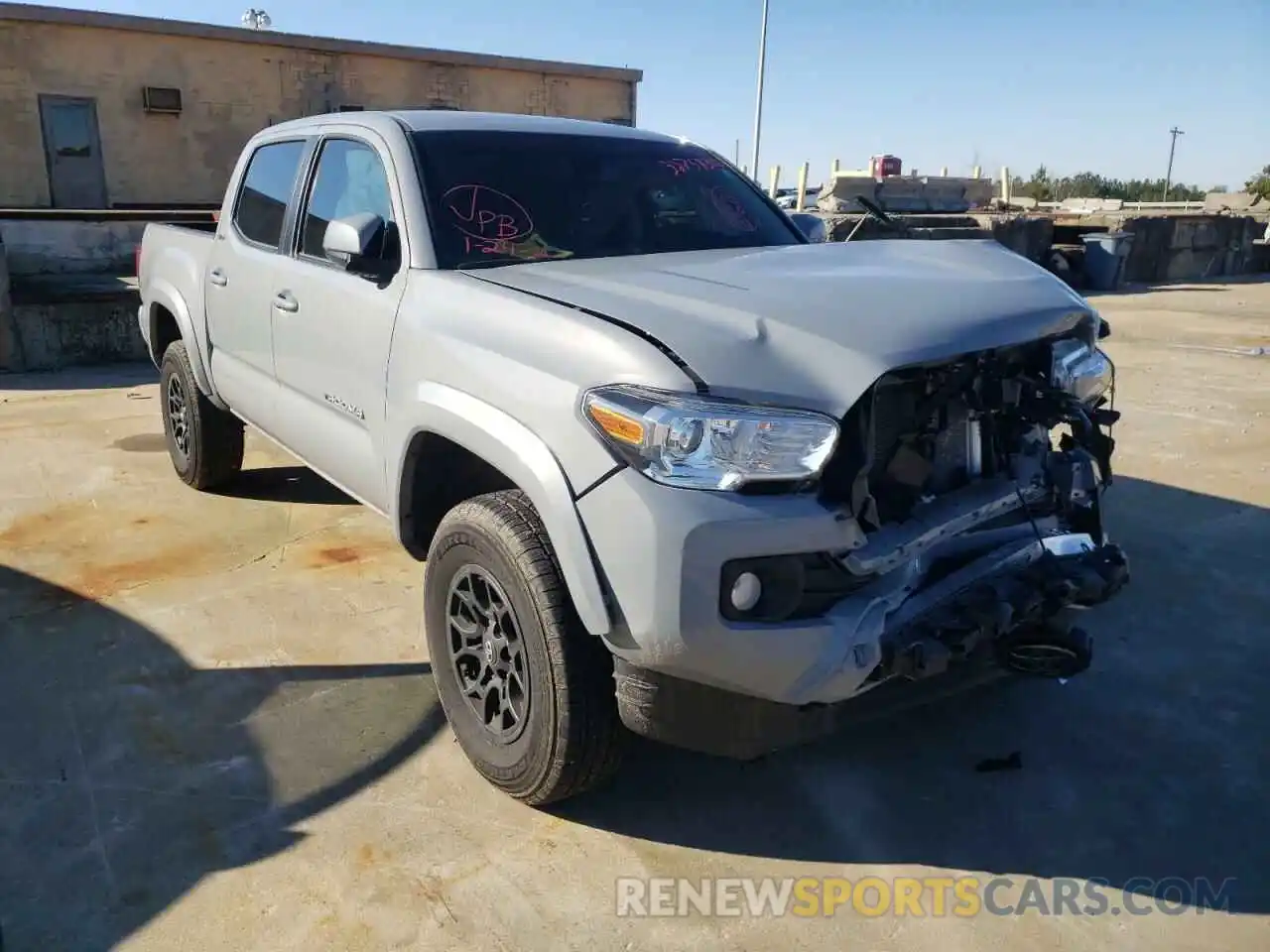 1 Photograph of a damaged car 5TFAZ5CN4MX103580 TOYOTA TACOMA 2021