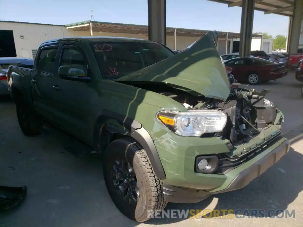 1 Photograph of a damaged car 5TFAZ5CN5MX103071 TOYOTA TACOMA 2021