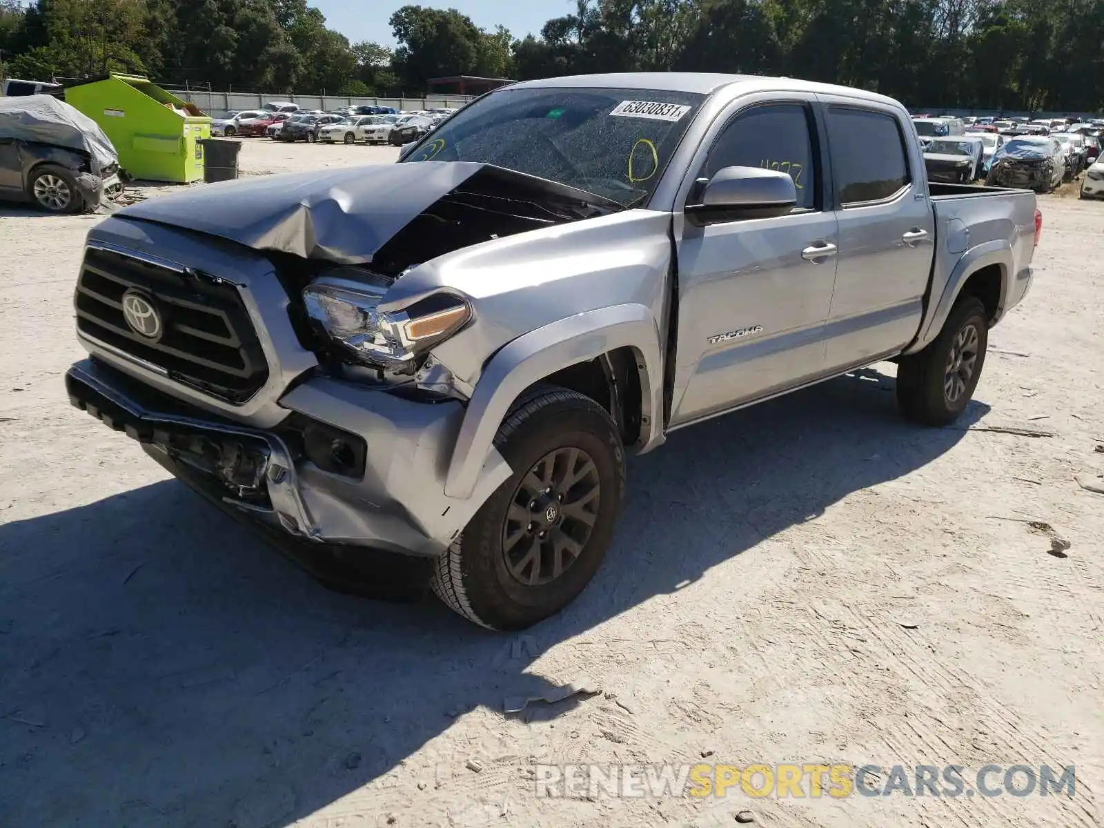 2 Photograph of a damaged car 5TFAZ5CN5MX115575 TOYOTA TACOMA 2021