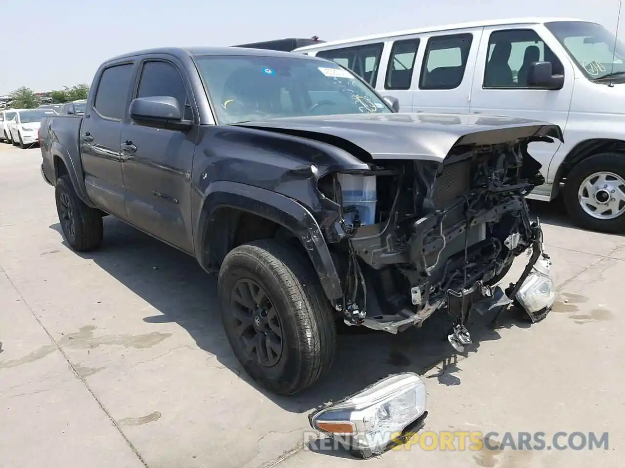 1 Photograph of a damaged car 5TFAZ5CN6MX105492 TOYOTA TACOMA 2021