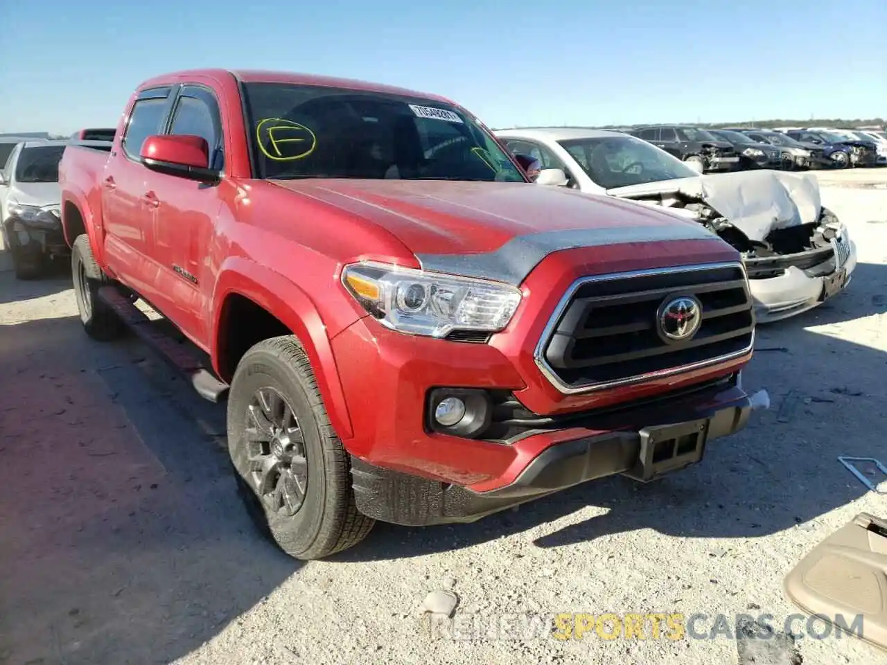 1 Photograph of a damaged car 5TFAZ5CN6MX105959 TOYOTA TACOMA 2021