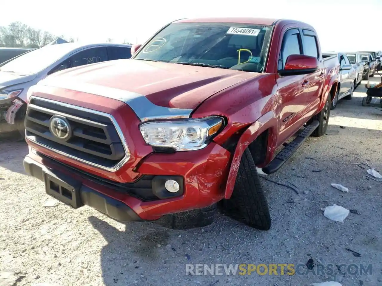 2 Photograph of a damaged car 5TFAZ5CN6MX105959 TOYOTA TACOMA 2021