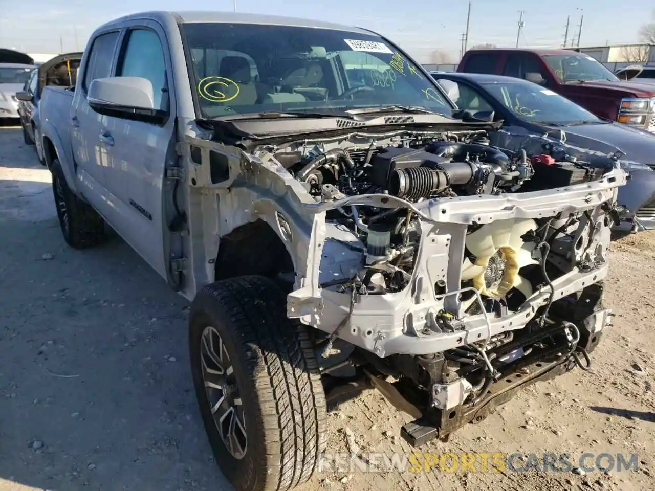 1 Photograph of a damaged car 5TFAZ5CN6MX106349 TOYOTA TACOMA 2021