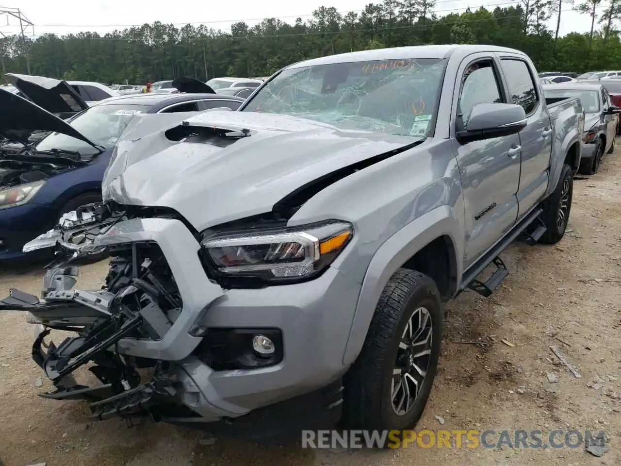 2 Photograph of a damaged car 5TFAZ5CN7MX097144 TOYOTA TACOMA 2021