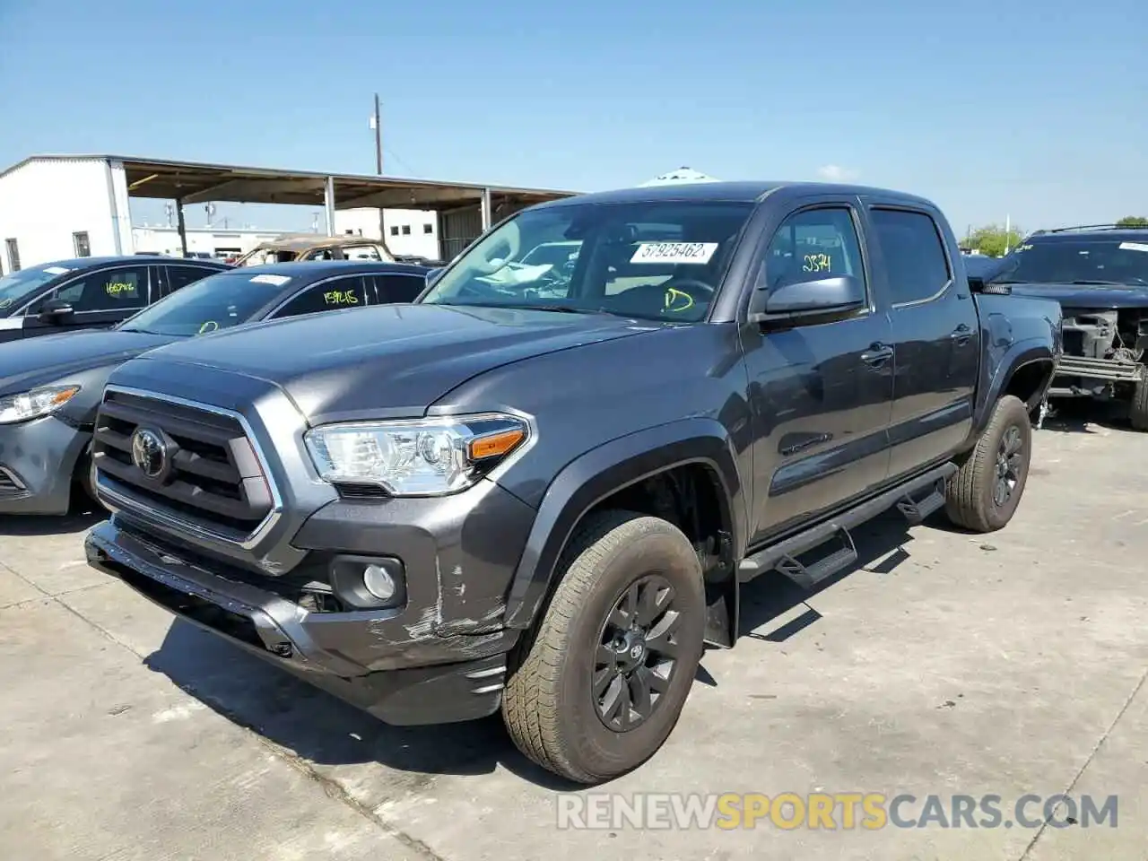 2 Photograph of a damaged car 5TFAZ5CN7MX097435 TOYOTA TACOMA 2021