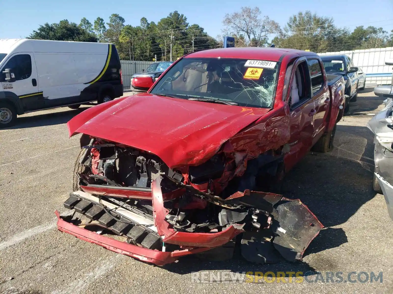 2 Photograph of a damaged car 5TFAZ5CN7MX099492 TOYOTA TACOMA 2021