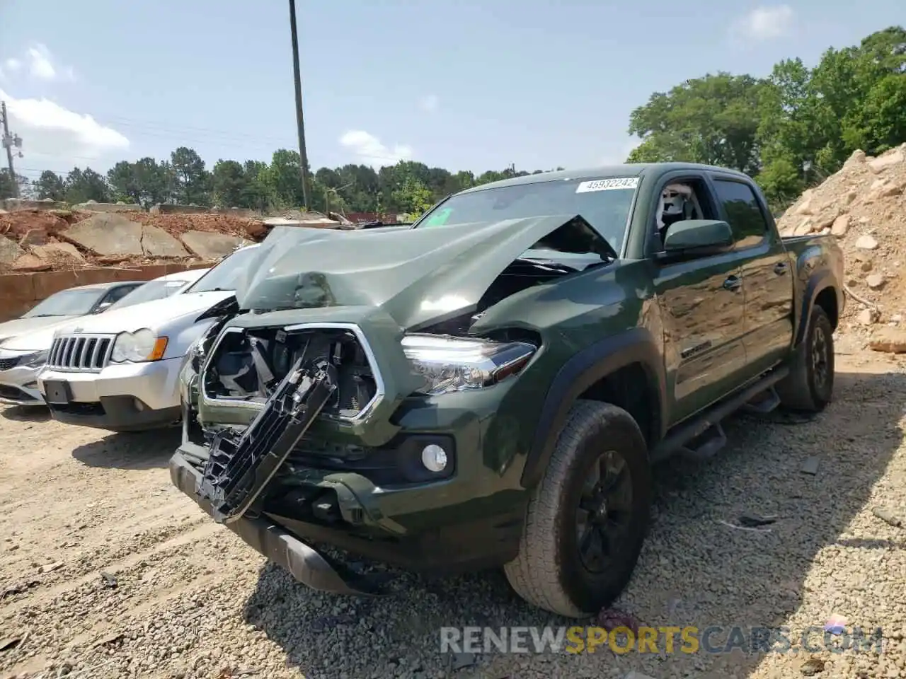 2 Photograph of a damaged car 5TFAZ5CN7MX100334 TOYOTA TACOMA 2021