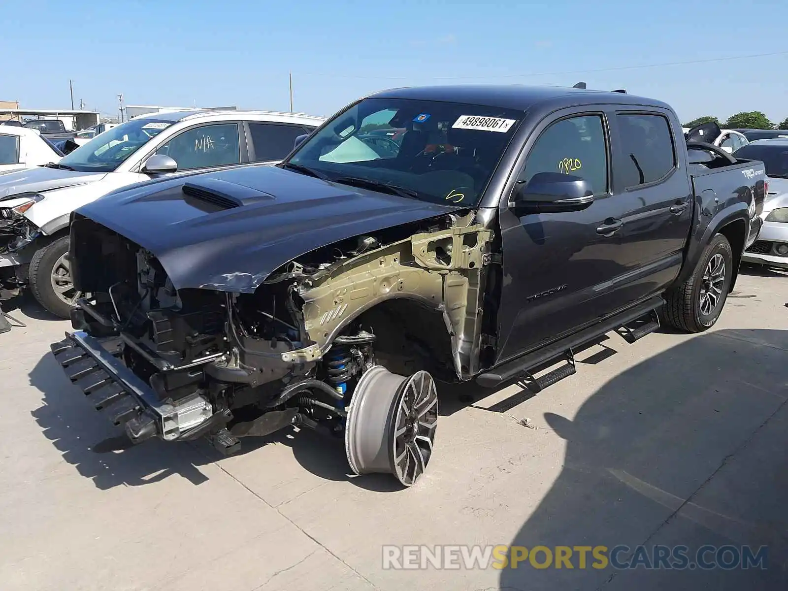 2 Photograph of a damaged car 5TFAZ5CN7MX106912 TOYOTA TACOMA 2021