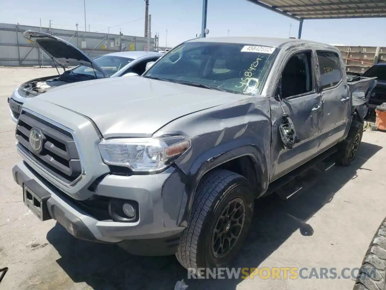 2 Photograph of a damaged car 5TFAZ5CN7MX107204 TOYOTA TACOMA 2021