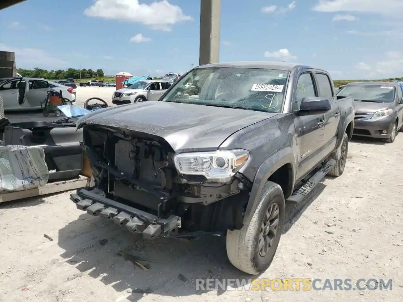 2 Photograph of a damaged car 5TFAZ5CN7MX108627 TOYOTA TACOMA 2021