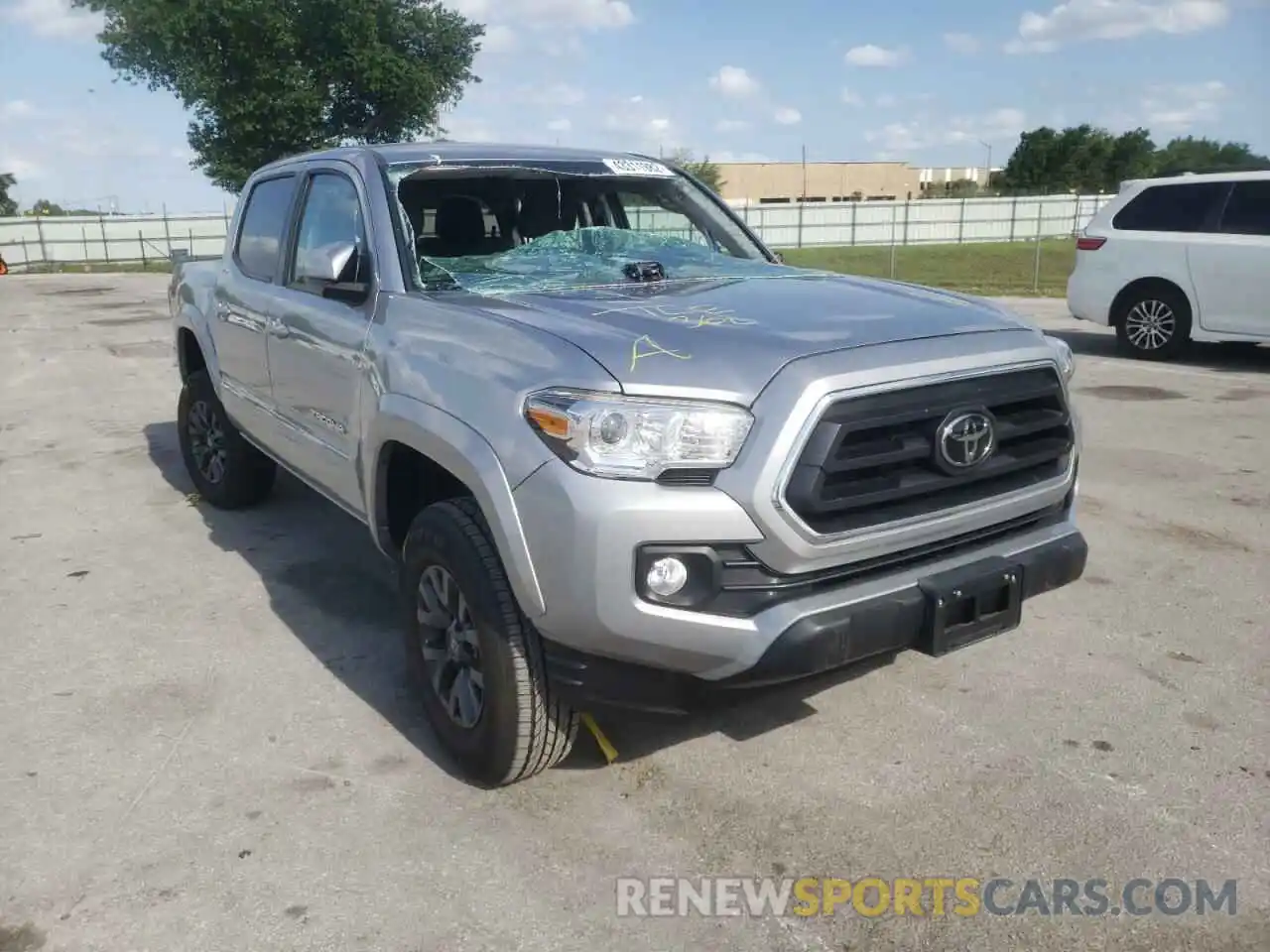 1 Photograph of a damaged car 5TFAZ5CN7MX109180 TOYOTA TACOMA 2021