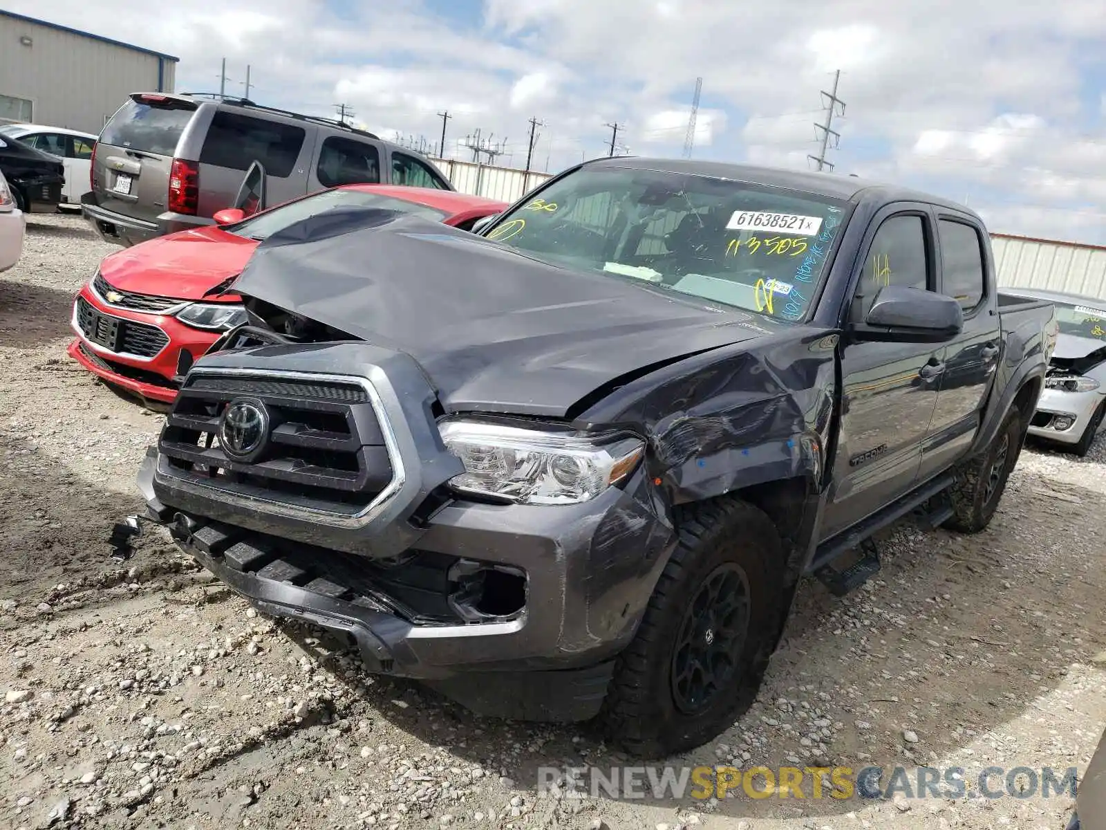 2 Photograph of a damaged car 5TFAZ5CN7MX113505 TOYOTA TACOMA 2021