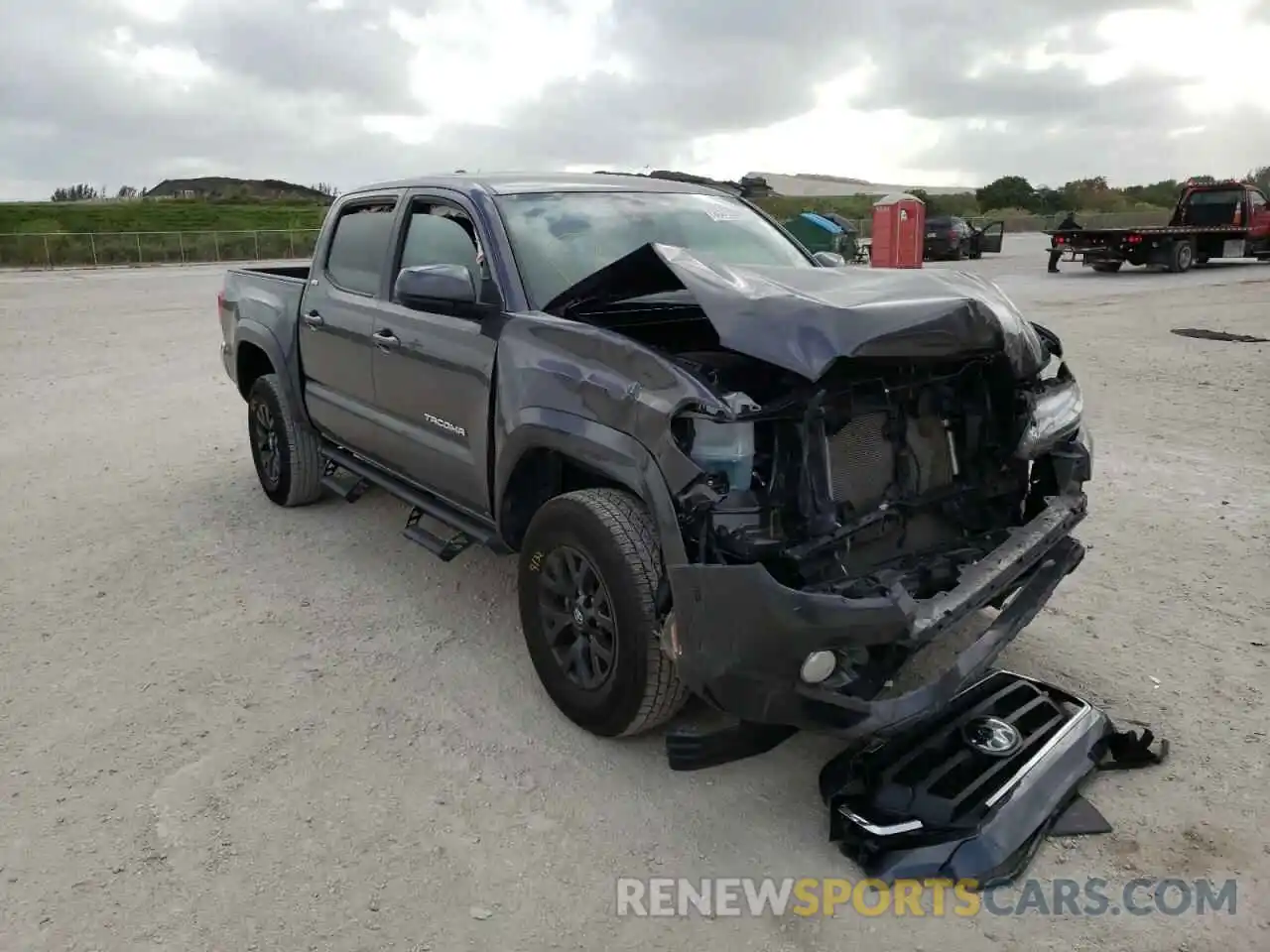 1 Photograph of a damaged car 5TFAZ5CN8MX108748 TOYOTA TACOMA 2021