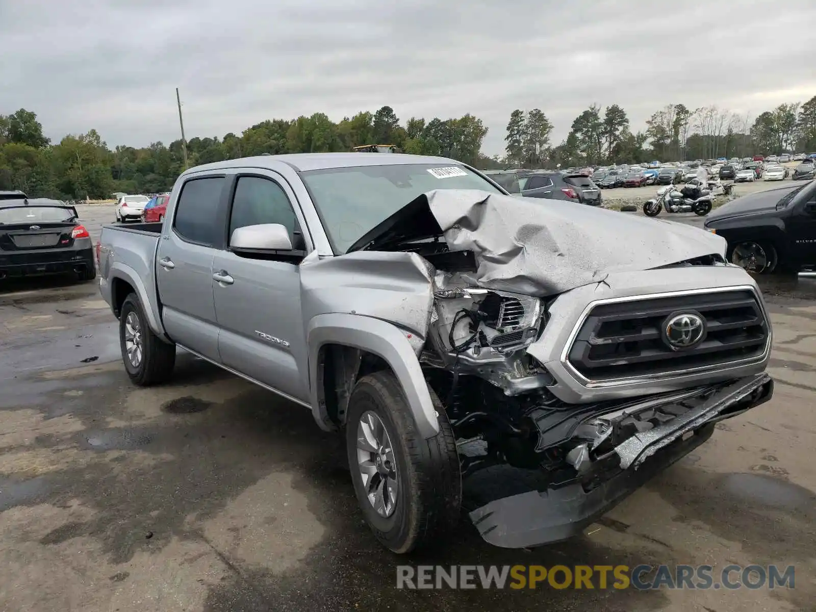 1 Photograph of a damaged car 5TFAZ5CN8MX116977 TOYOTA TACOMA 2021