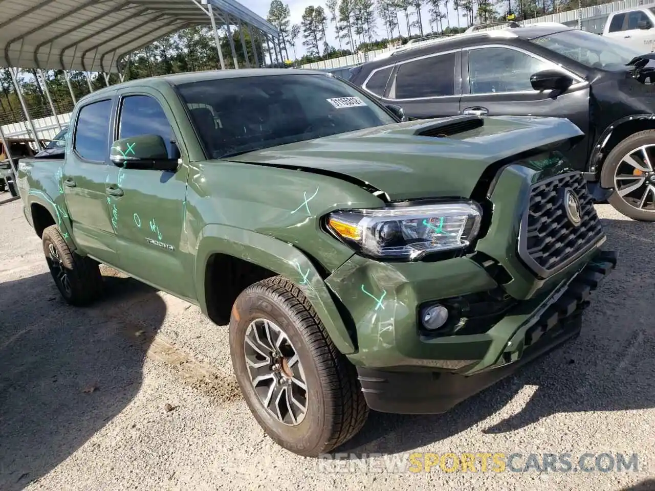 1 Photograph of a damaged car 5TFAZ5CN9MX111206 TOYOTA TACOMA 2021