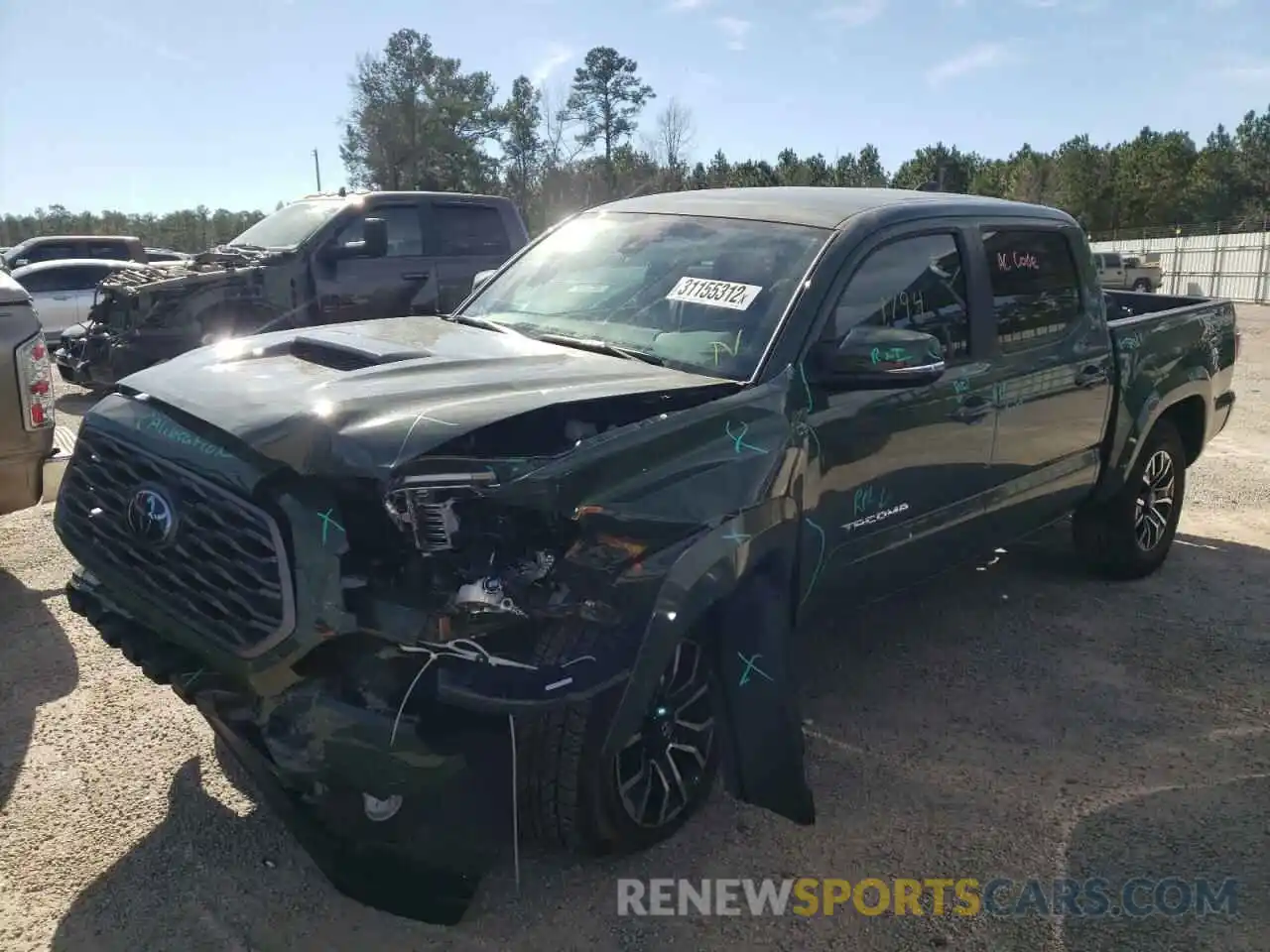 2 Photograph of a damaged car 5TFAZ5CN9MX111206 TOYOTA TACOMA 2021