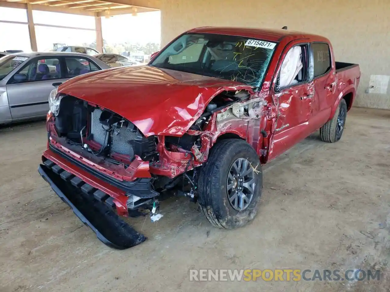 2 Photograph of a damaged car 5TFAZ5CNXMX102305 TOYOTA TACOMA 2021