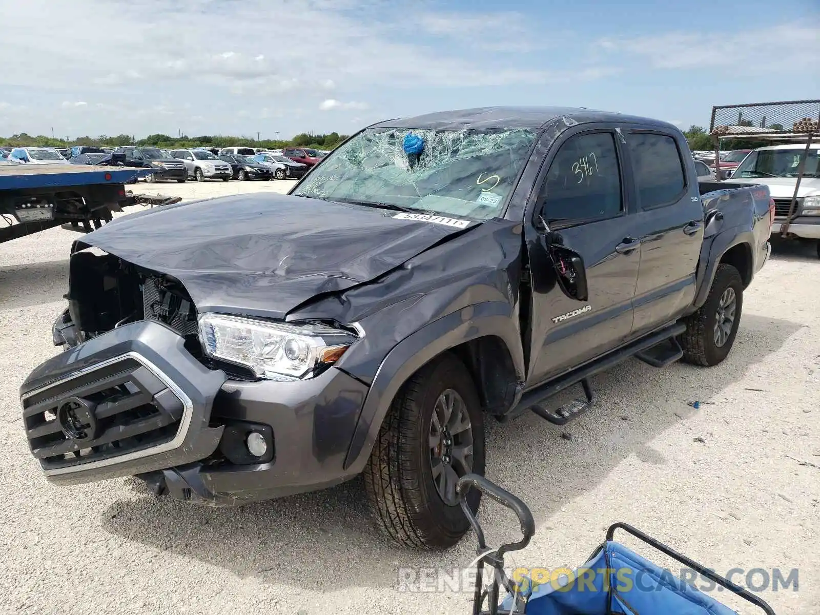 2 Photograph of a damaged car 5TFAZ5CNXMX105320 TOYOTA TACOMA 2021