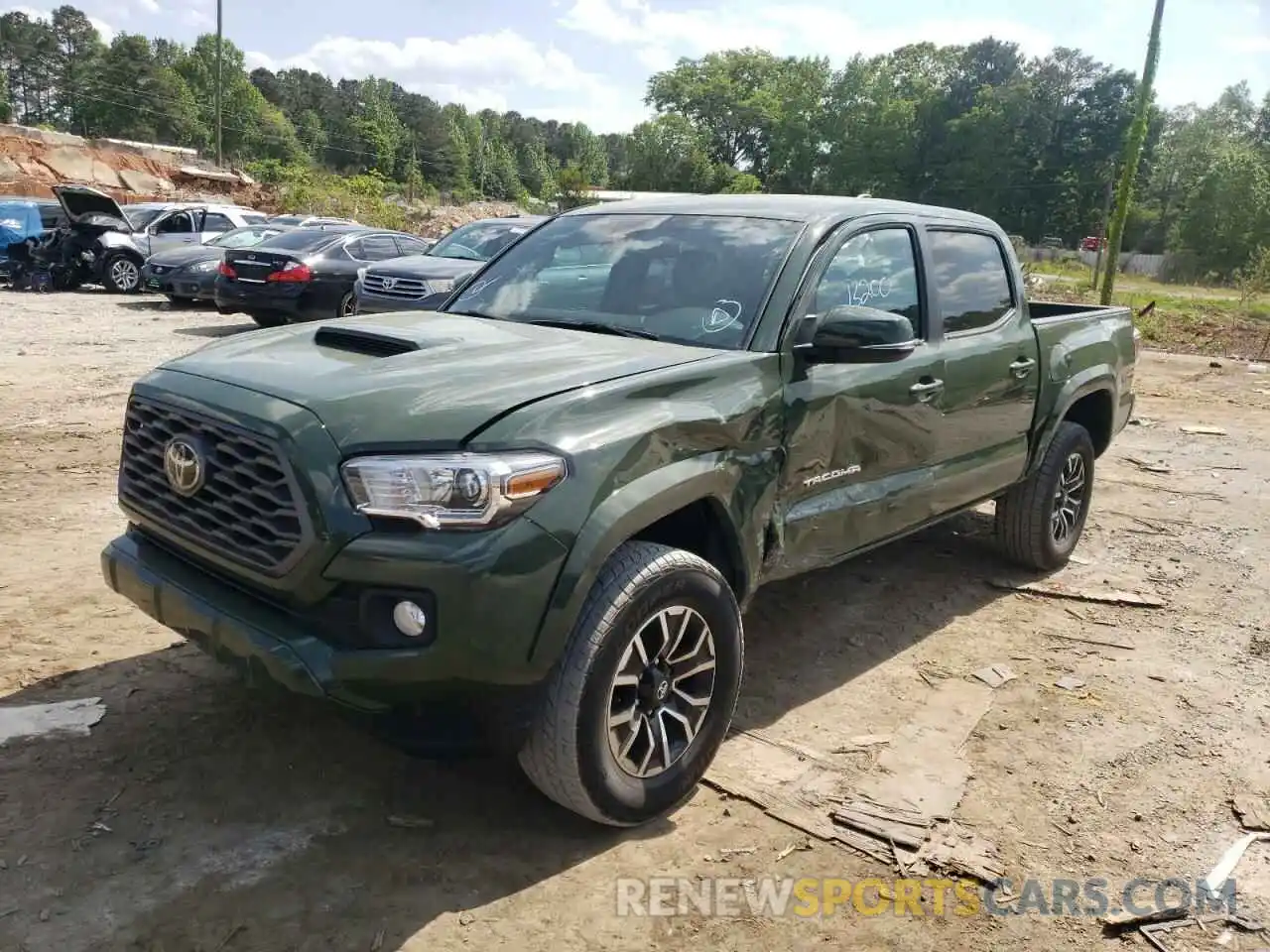 2 Photograph of a damaged car 5TFAZ5CNXMX106032 TOYOTA TACOMA 2021