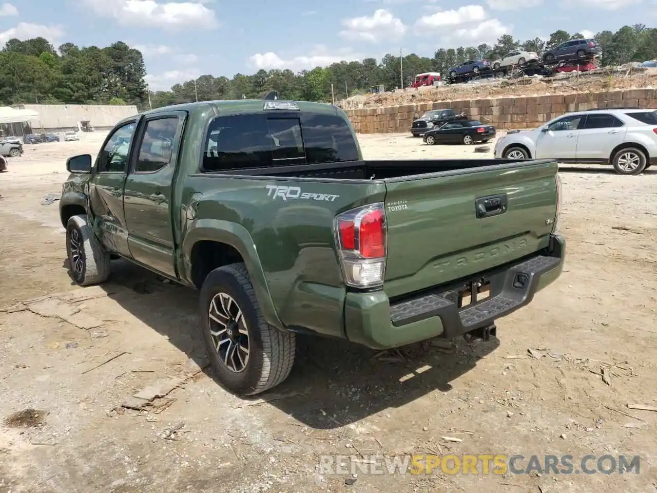 3 Photograph of a damaged car 5TFAZ5CNXMX106032 TOYOTA TACOMA 2021