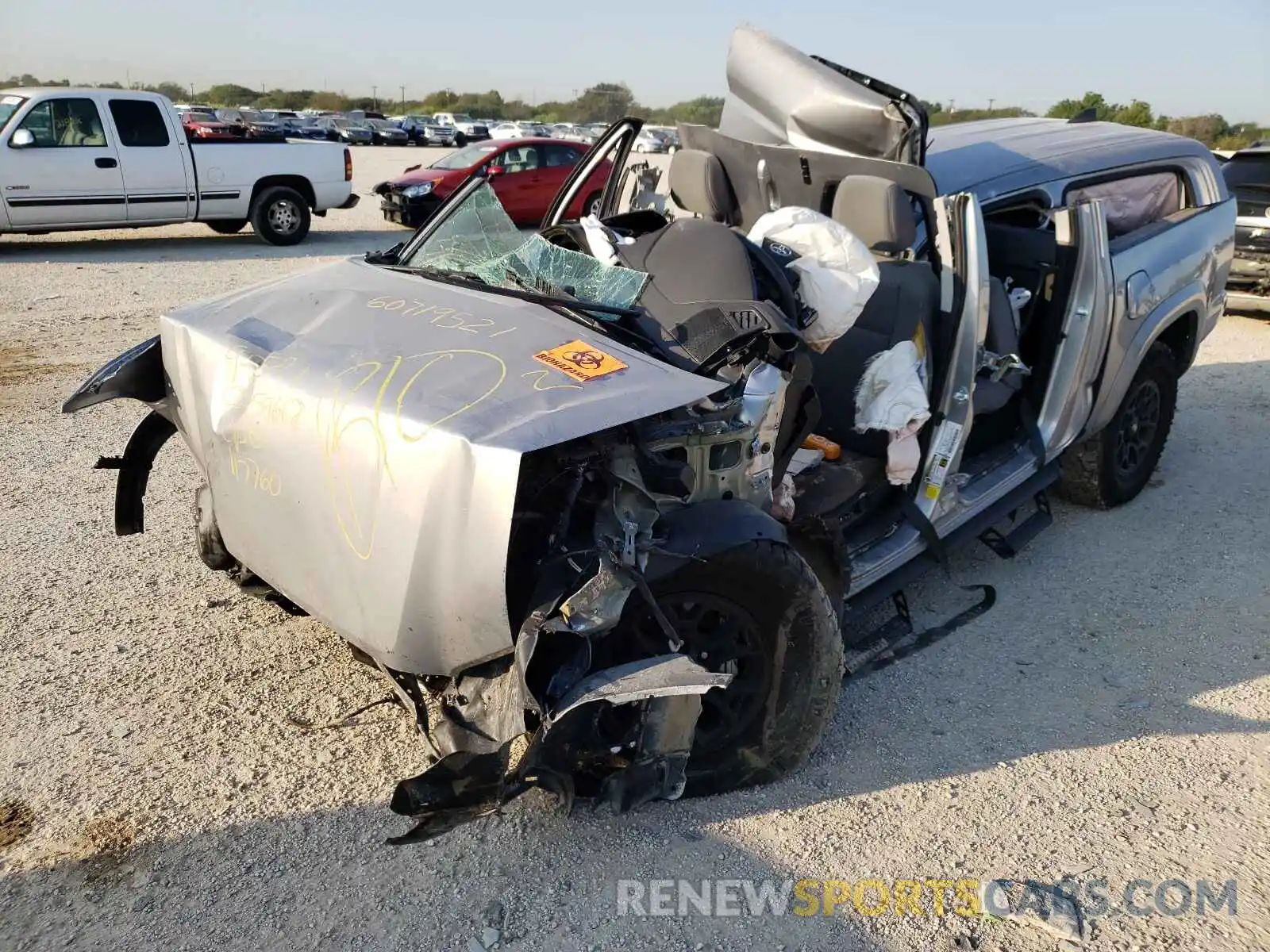 2 Photograph of a damaged car 5TFAZ5CNXMX117760 TOYOTA TACOMA 2021